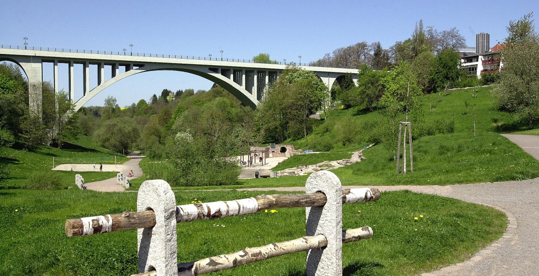 Grün in der Stadt: der Strecktalpark in Pirmasens. (Quelle: Stadt Pirmasens/Sabine Reiser)