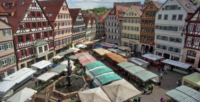 Wochenmarkt Tübingen (Quelle: Stadt Tübingen/Ulrich Metz)